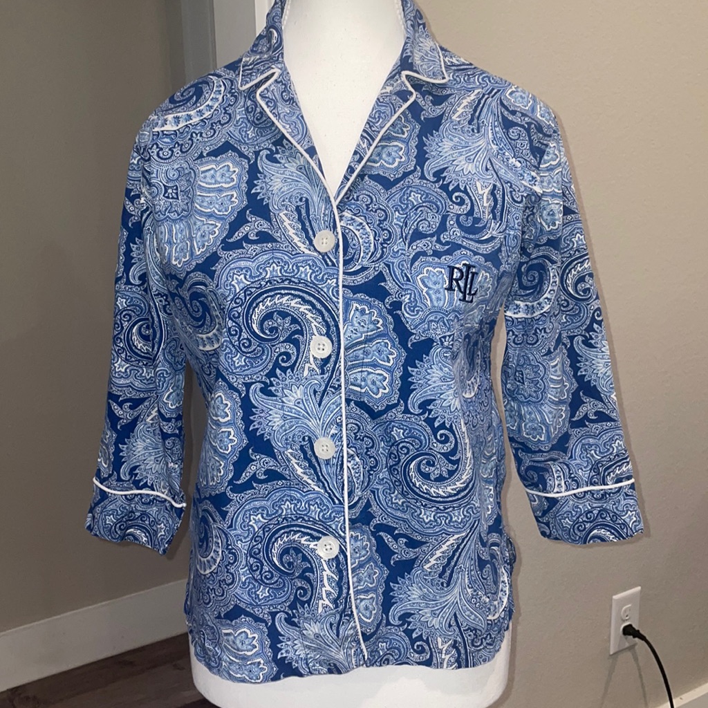Ralph Lauren Lauren Pajama Shirt And Pants Size Sp